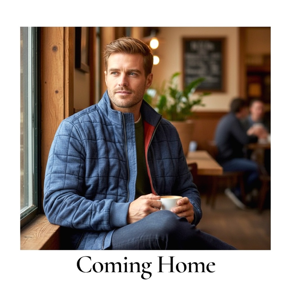 32 Bar Blues Men’s Quilted Full-Zip Jacket. Dark Denim. Large - Picture 8 of 11